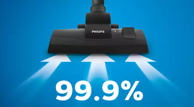  99.9% dust absorption for excellent cleaning results